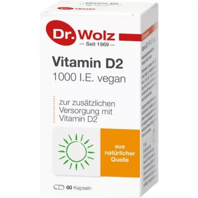 VITAMIN D2 1000 I.E. veganské kapsle, 60 ks