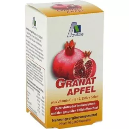 GRANATAPFEL 500 mg plus Vit.C+B12+Zinek+Selenium Caps., 60 ks