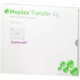 MEPILEX Transfer Ag pěnový obvaz 10x12,5 cm ster., 5 ks