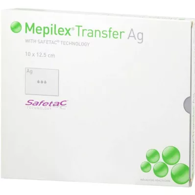 MEPILEX Transfer Ag pěnový obvaz 10x12,5 cm ster., 5 ks