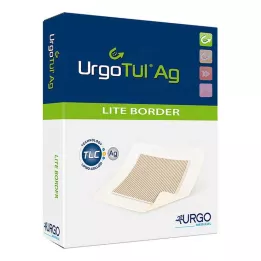 URGOTÜL Ag Lite Border 8x8 cm obvaz, 10 ks