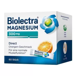 BIOLECTRA Hořčík 300 mg Direct Orange Sticks, 60 ks