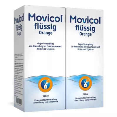 MOVICOL tekutý pomeranč, 2X500 ml