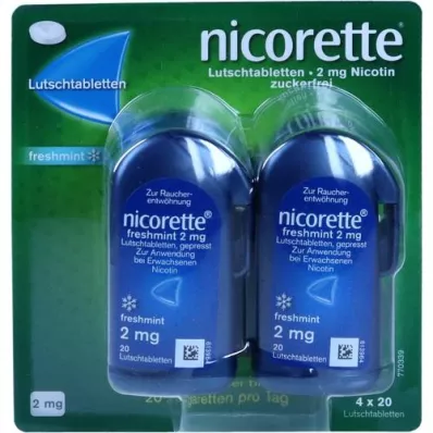 NICORETTE freshmint 2 mg pastilky lisované, 80 ks