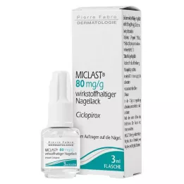MICLAST 80 mg/g laku na nehty s obsahem účinné látky, 3 ml