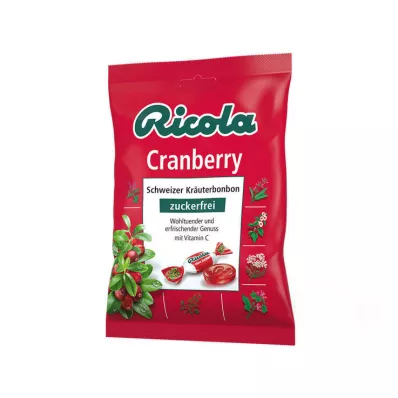 Brusinkové bonbony Ricola bez cukru, 75 g
