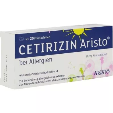 CETIRIZIN Aristo na alergie 10 mg potahované tablety, 20 ks
