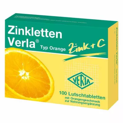 Pastilky Zinkletten Verla Orange, 100 ks