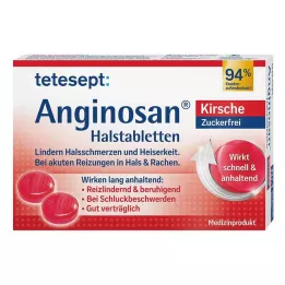 TETESEPT Anginosan pastilky do krku bez cukru třešeň, 20 ks