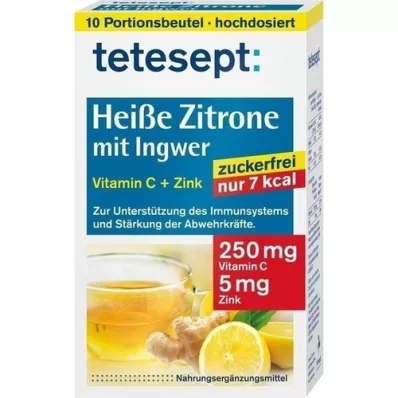 TETESEPT horký citron se zázvorem čerstvý cukr v prášku, 10X3 g