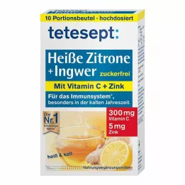 Tetesept Horký citron se zázvorovým práškem bez cukru, 10X3 g