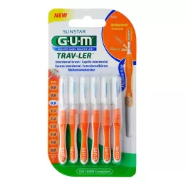 GUM TRAV-LER 0,9mm svíčka oranžová Intend.+6caps, 6ks