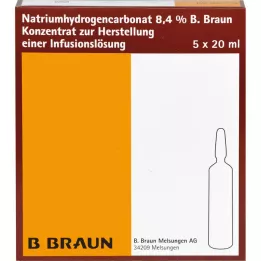 NATRIUMHYDROGENCARBONAT B.Braun 8,4% sklo, 5X20 ml