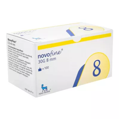 Novofine 8 kanyl 0,30x8 mm TW, 100 kusů