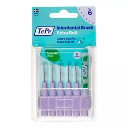 TEPE Mezizubní kartáček x-soft 1,1 mm ISO 6 fialových, 6 ks