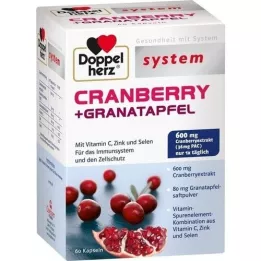 DOPPELHERZ Cranberry+Pomegranate system Capsules, 60 kapslí