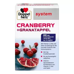 DOPPELHERZ Cranberry+Pomegranate system Capsules, 60 kapslí