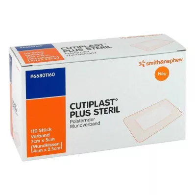 CUTIPLAST Plus sterilní obvaz 5x7 cm, 110 ks