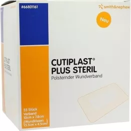 CUTIPLAST Plus sterilní obvaz 7,8x10 cm, 55 ks