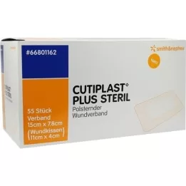 CUTIPLAST Plus sterilní obvaz 7,8x15 cm, 55 ks