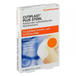 CUTIPLAST Plus sterilní obvaz 5x7 cm, 5 ks