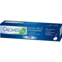 CALCIMED D3 600 mg/400 I.U. Šumivé tablety, 20 ks
