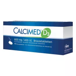 CALCIMED D3 600 mg/400 I.U. šumivé tablety, 40 ks