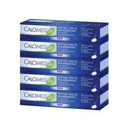 CALCIMED D3 600 mg/400 I.U. Šumivé tablety, 100 ks