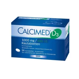 CALCIMED D3 1000 mg/880 I.U. Žvýkací tablety, 96 ks