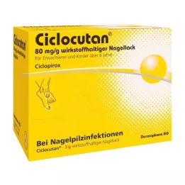CICLOCUTAN 80 mg/g účinné látky lak na nehty, 3 g