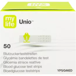 MYLIFE Testovací proužky na glukózu v krvi Unio, 50 ks