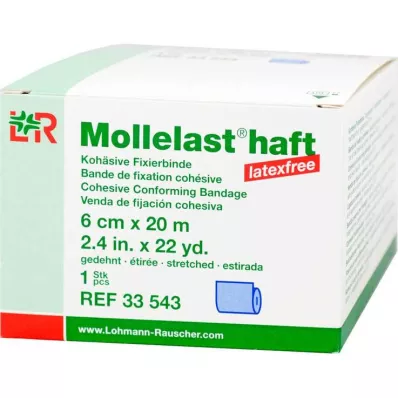 Mollelast lepidlo bez latexu 6cmx20m natažené modré, 1 ks