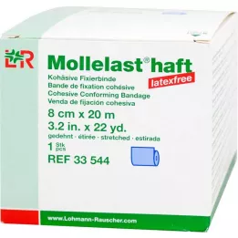 MOLLELAST samolepicí obvazy bez latexu 8 cmx20 m modré, 1 ks