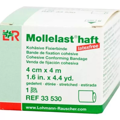 MOLLELAST samolepicí obvazy bez latexu 4 cmx4 m bílé, 1 ks