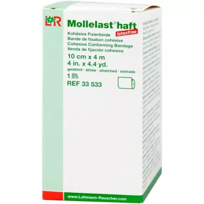 MOLLELAST samolepicí obvazy bez latexu 10 cmx4 m bílé, 1 ks