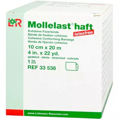 MOLLELAST samolepicí obvazy bez latexu 10 cmx20 m bílé, 1 ks