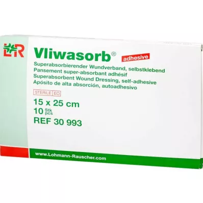 Vliwasorb lepicí superabsorpční komprese vysoká savost 15x25 cm, 10 kusů