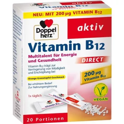 DOPPELHERZ Vitamin B12 DIRECT Pelety, 20 ks