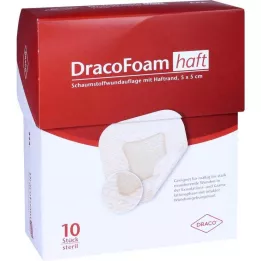 DRACOFOAM Pěnový obvaz na rány 5x5 cm, 10 ks