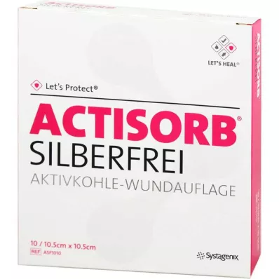 Obklady Actisorb bez stříbra 10,5x10,5 cm, 10 ks