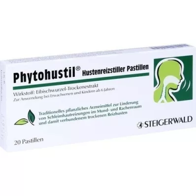 PHYTOHUSTIL Pastilky proti dráždivému kašli, 20 ks