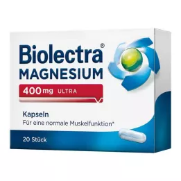 BIOLECTRA Hořčík 400 mg ultra kapsle, 20 ks