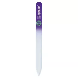 APOLINE Pilník na nehty skleněný 14 cm fialový, 1 ks