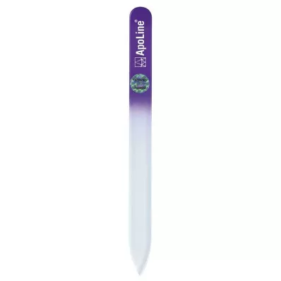 Pilník na nehty Apoline skleněný 14 cm fialový, 1 ks