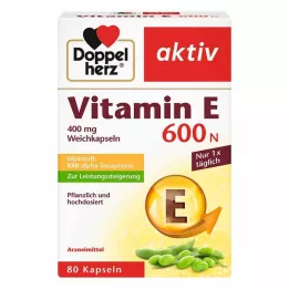 DOPPELHERZ Vitamin E 600 N Softgels, 80 kapslí