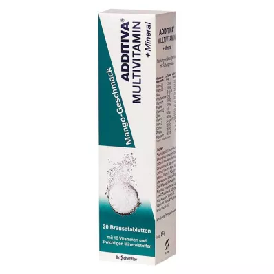 ADDITIVA Multivit.+Mineral Mango R šumivé tablety, 20 ks
