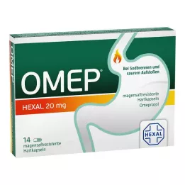 OMEP HEXAL 20 mg tvrdé tobolky potahované enterálními látkami, 14 kusů