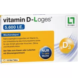 VITAMIN D-LOGES 5 600 I.U. týdenní depotní žvýkací tablety, 15 ks
