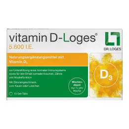 VITAMIN D-LOGES 5 600 I.U. týdenní depotní žvýkací tablety, 15 ks