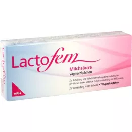 LACTOFEM Vaginální čípky s kyselinou mléčnou, 7 ks